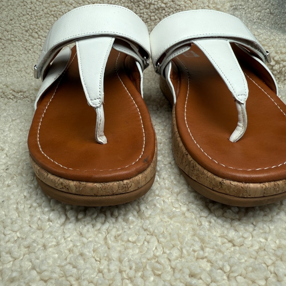 Fitflop Remi Adjustable Toe-Thongs Urban White Leather Size US 08 - Picture 4 of 15